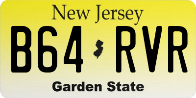 NJ license plate B64RVR