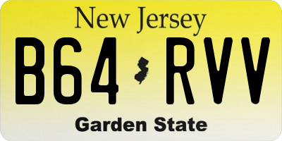 NJ license plate B64RVV