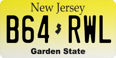 NJ license plate B64RWL