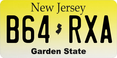 NJ license plate B64RXA