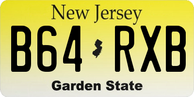 NJ license plate B64RXB
