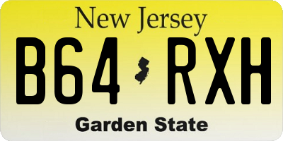 NJ license plate B64RXH