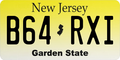 NJ license plate B64RXI