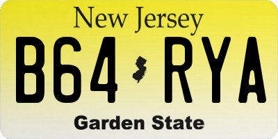 NJ license plate B64RYA