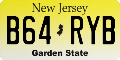 NJ license plate B64RYB
