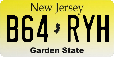 NJ license plate B64RYH