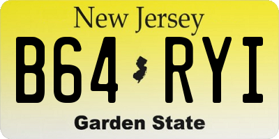 NJ license plate B64RYI