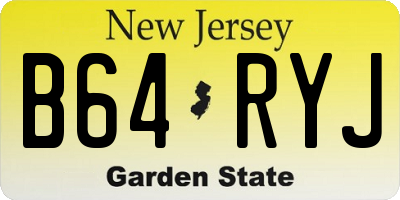 NJ license plate B64RYJ