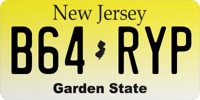 NJ license plate B64RYP