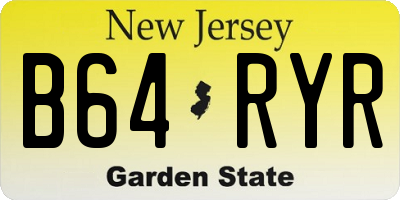 NJ license plate B64RYR