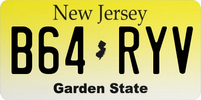 NJ license plate B64RYV