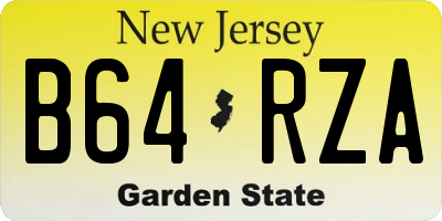 NJ license plate B64RZA