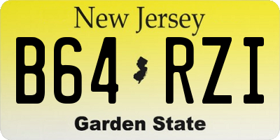 NJ license plate B64RZI