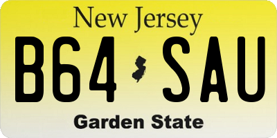 NJ license plate B64SAU