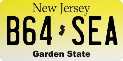 NJ license plate B64SEA