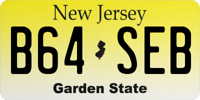 NJ license plate B64SEB