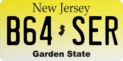 NJ license plate B64SER