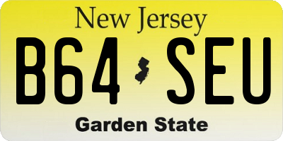 NJ license plate B64SEU