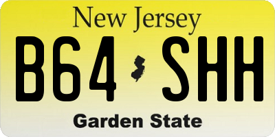 NJ license plate B64SHH