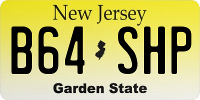 NJ license plate B64SHP