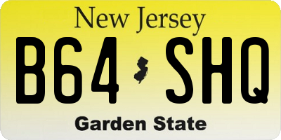 NJ license plate B64SHQ