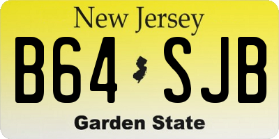 NJ license plate B64SJB