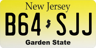 NJ license plate B64SJJ