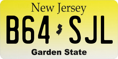NJ license plate B64SJL