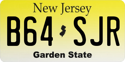 NJ license plate B64SJR