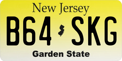 NJ license plate B64SKG