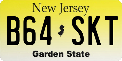 NJ license plate B64SKT