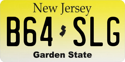 NJ license plate B64SLG