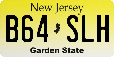 NJ license plate B64SLH