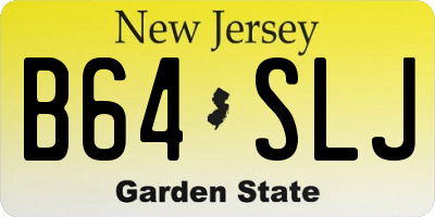 NJ license plate B64SLJ
