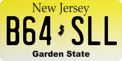 NJ license plate B64SLL