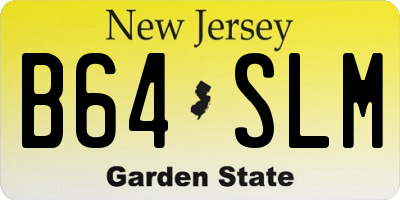 NJ license plate B64SLM