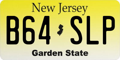 NJ license plate B64SLP