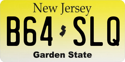 NJ license plate B64SLQ