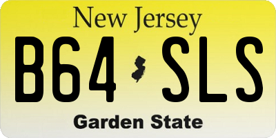 NJ license plate B64SLS