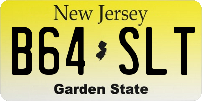 NJ license plate B64SLT