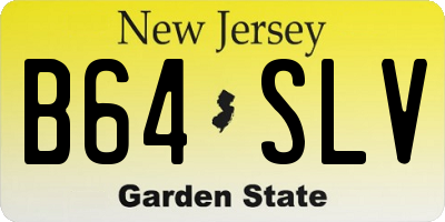 NJ license plate B64SLV
