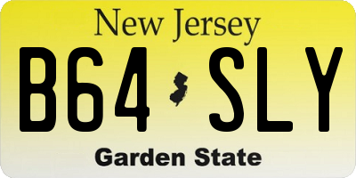 NJ license plate B64SLY