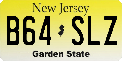 NJ license plate B64SLZ