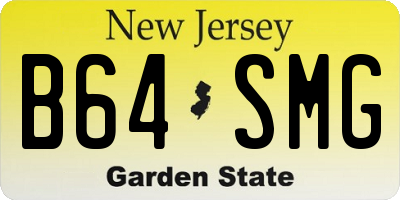 NJ license plate B64SMG