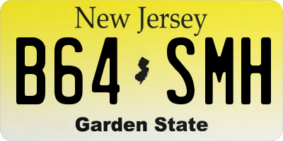 NJ license plate B64SMH