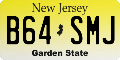 NJ license plate B64SMJ