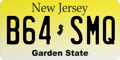 NJ license plate B64SMQ