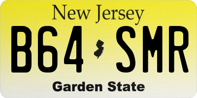 NJ license plate B64SMR