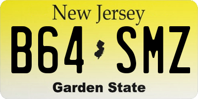 NJ license plate B64SMZ