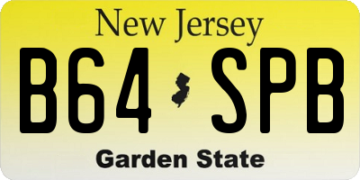 NJ license plate B64SPB